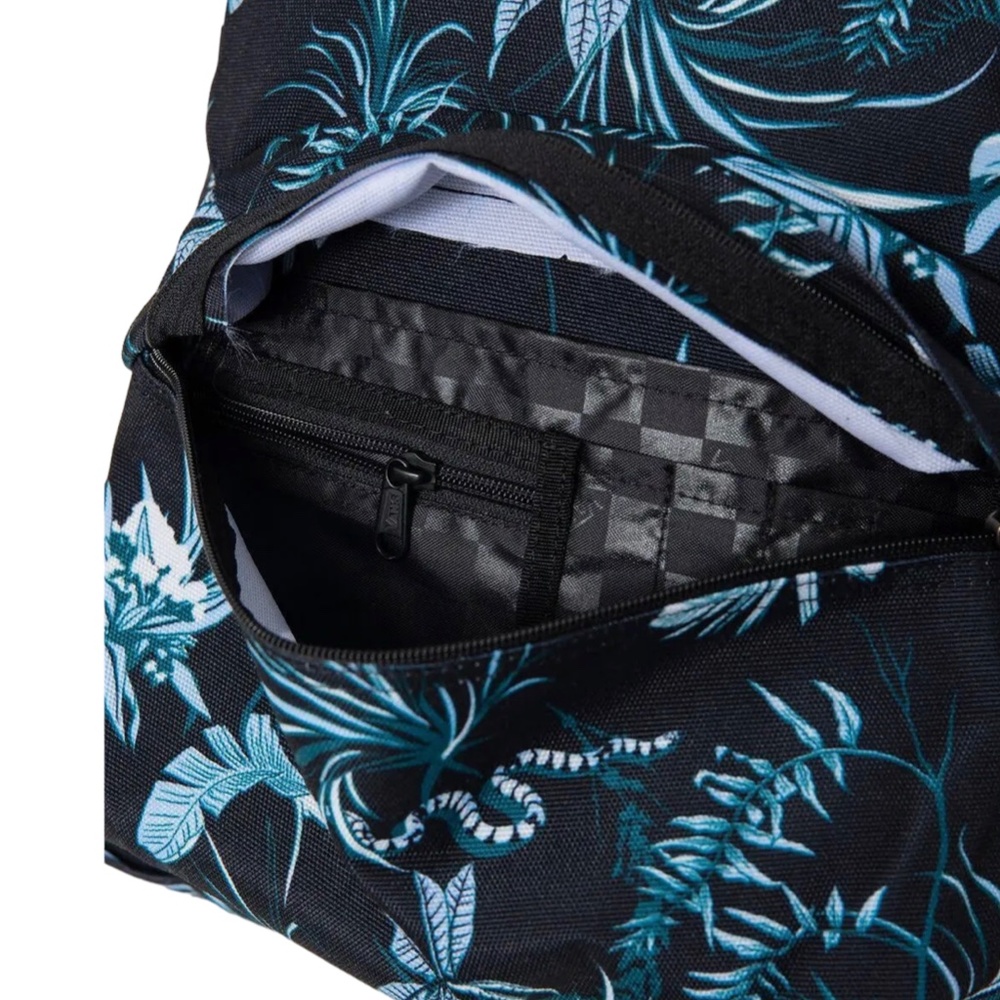 🎒SCHOOL SALE🎒Vans Old Skool H2O Backpack Black Flower Laptop Bag VN0A5E2S0ZB - Picture 4 of 10